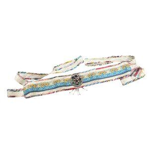 Johnny Was Embroidered Beaded Sash Belt